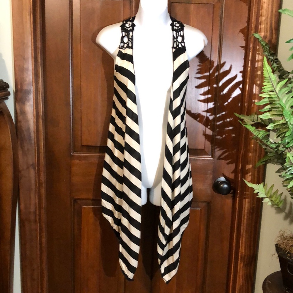 Striped Asymmetrical Best/Cover Up